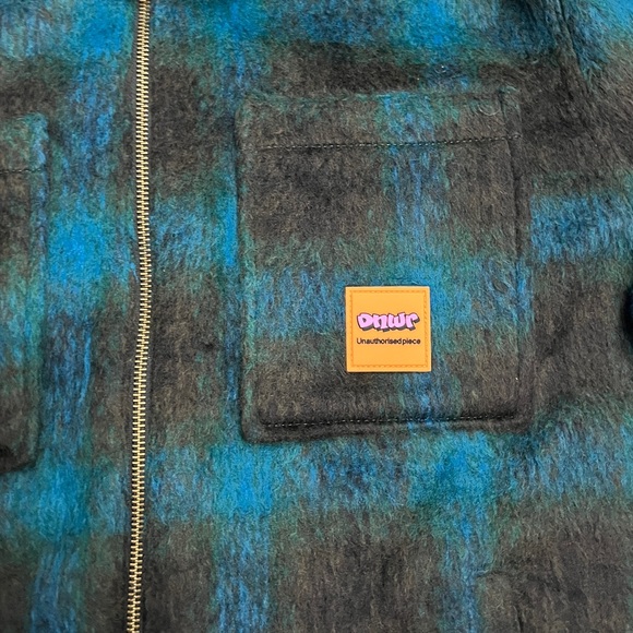 Zara DNWR. Men's Wool Blended Fluffy Plaid Jacket - Size L - Picture 7 of 13